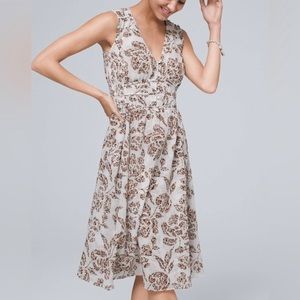 NWT knee length floral v neck dress